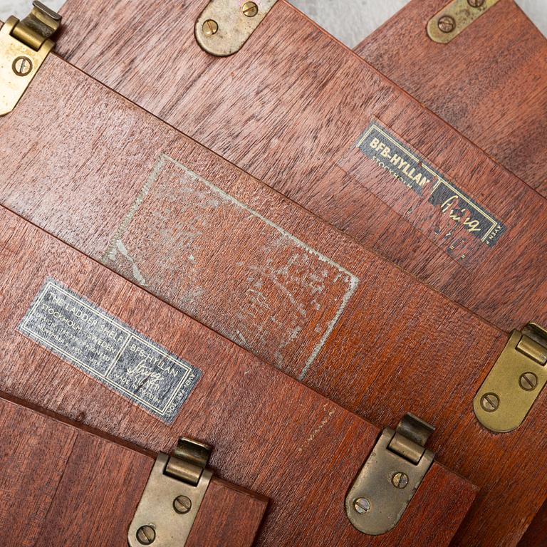 nils Strinning, a 'String/BFB hyllan' shelf system, String Design AB, 1950's/60's.