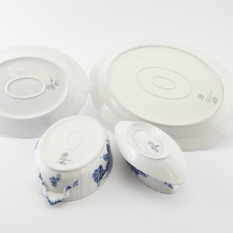 Service "Blue Flower" approx 96 pcs Royal Copenhagen Denmark 20th century porcelain.