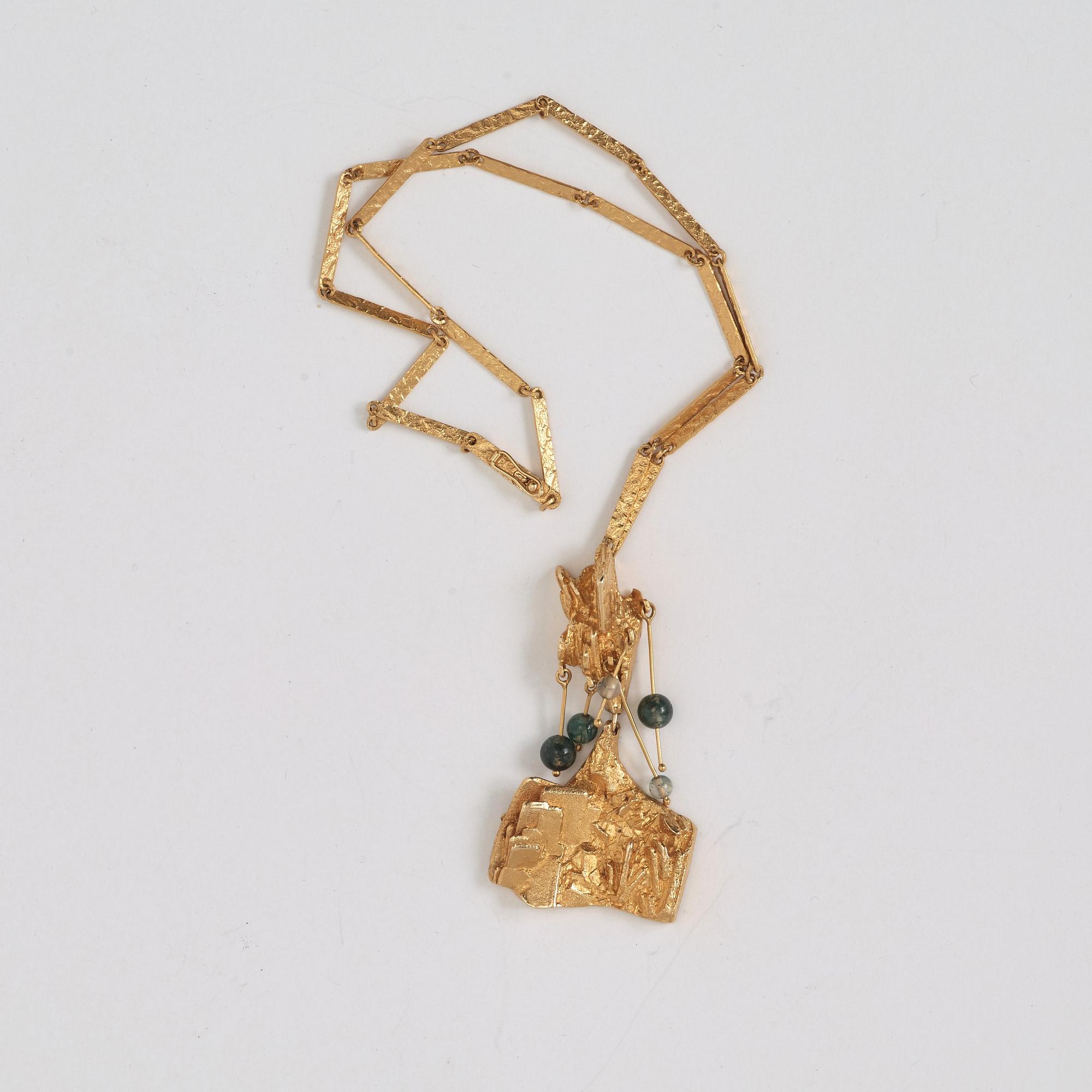A Lapponia 18k gold 'Rain in the mountains' necklace, Finland.