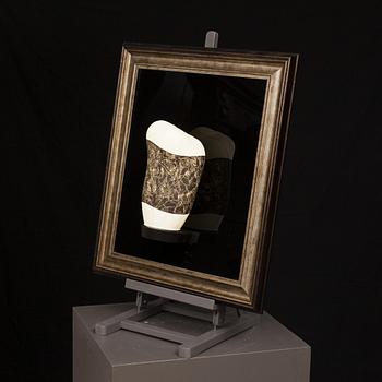 JYRKI VALKOLA
Seireenit 1, 2014. 
Posliini, jalopuu, pleksilasi, 55x45x18 cm.