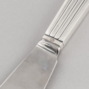 Sigvard Bernadotte, a sterling silver cutlery, 'Bernadotte', Georg Jensen, Denmark 1945-1977 (82 pieces).