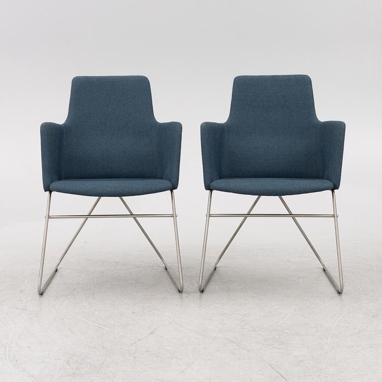 Niels Gammelgaard, six armchairs, "Fortuna", Woodmark.