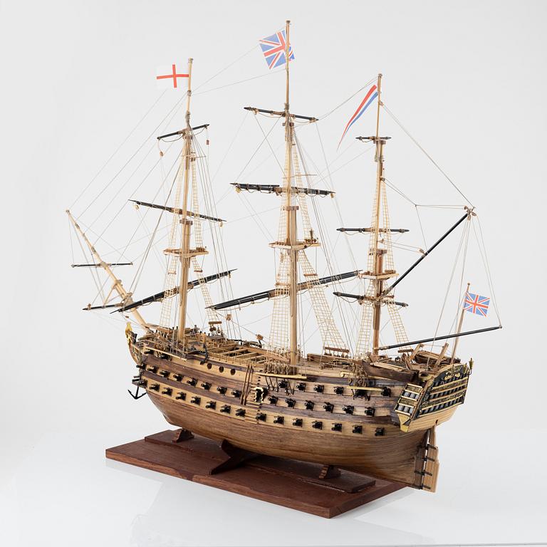Model ship, the battleship 'Victory', 2010.