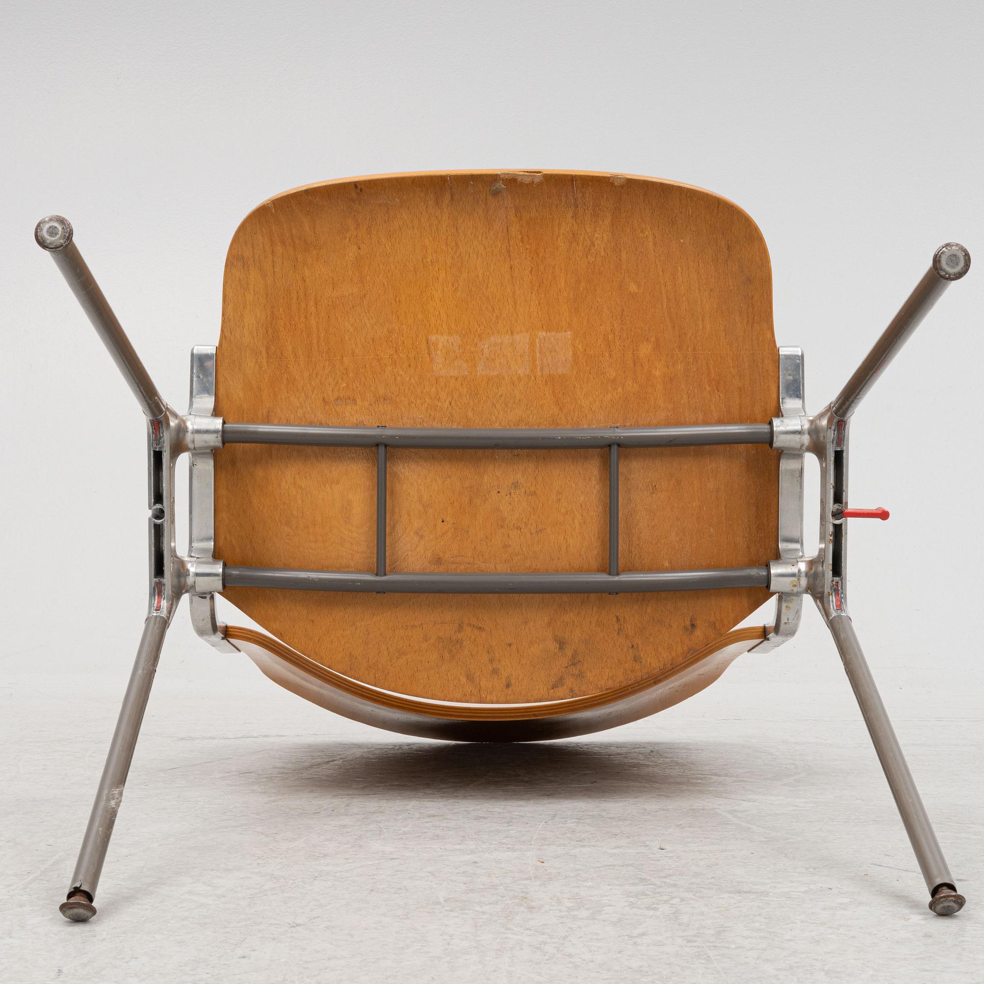 Giancarlo Piretti, four chairs, Castelli, Italy.