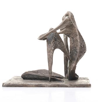 ARNE JONES, sculpture,  bronze with silver patina, signed Arne Jones, numbered 3/4 and dater 48.