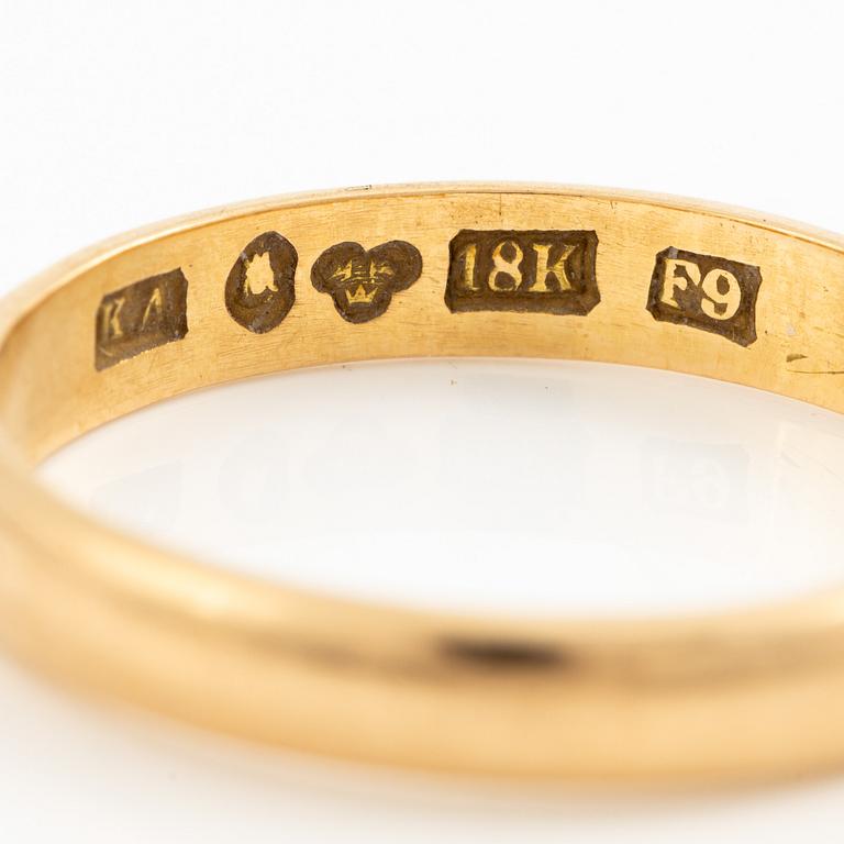 Rings, 2 pieces, 18K gold.