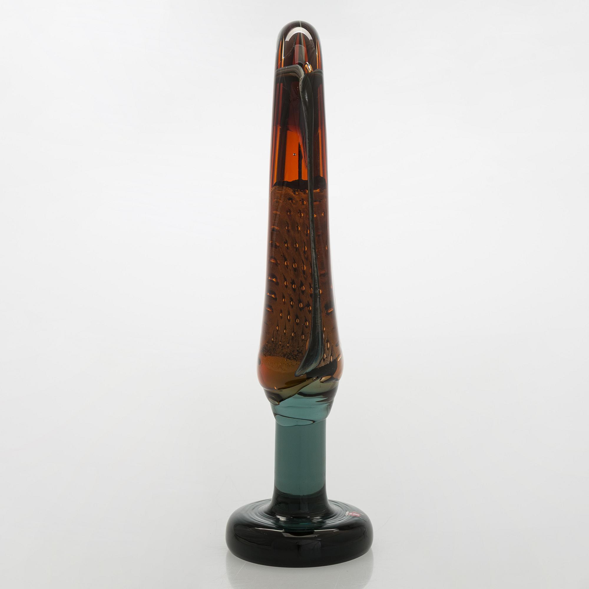 Oiva Toikka, skulptur, "Lollipop", signerad Oiva Toikka, Nuutajärvi 2008 10/100.