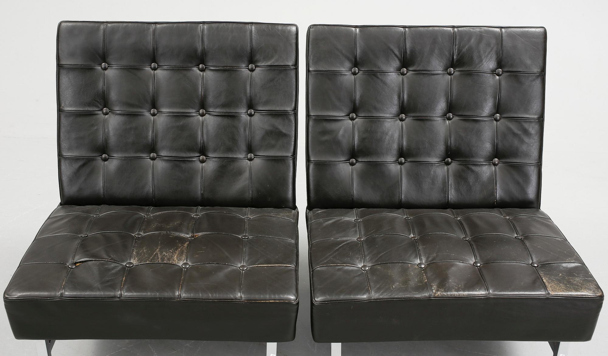 FÅTÖLJER, ett par, 1900-talets andra hälft.