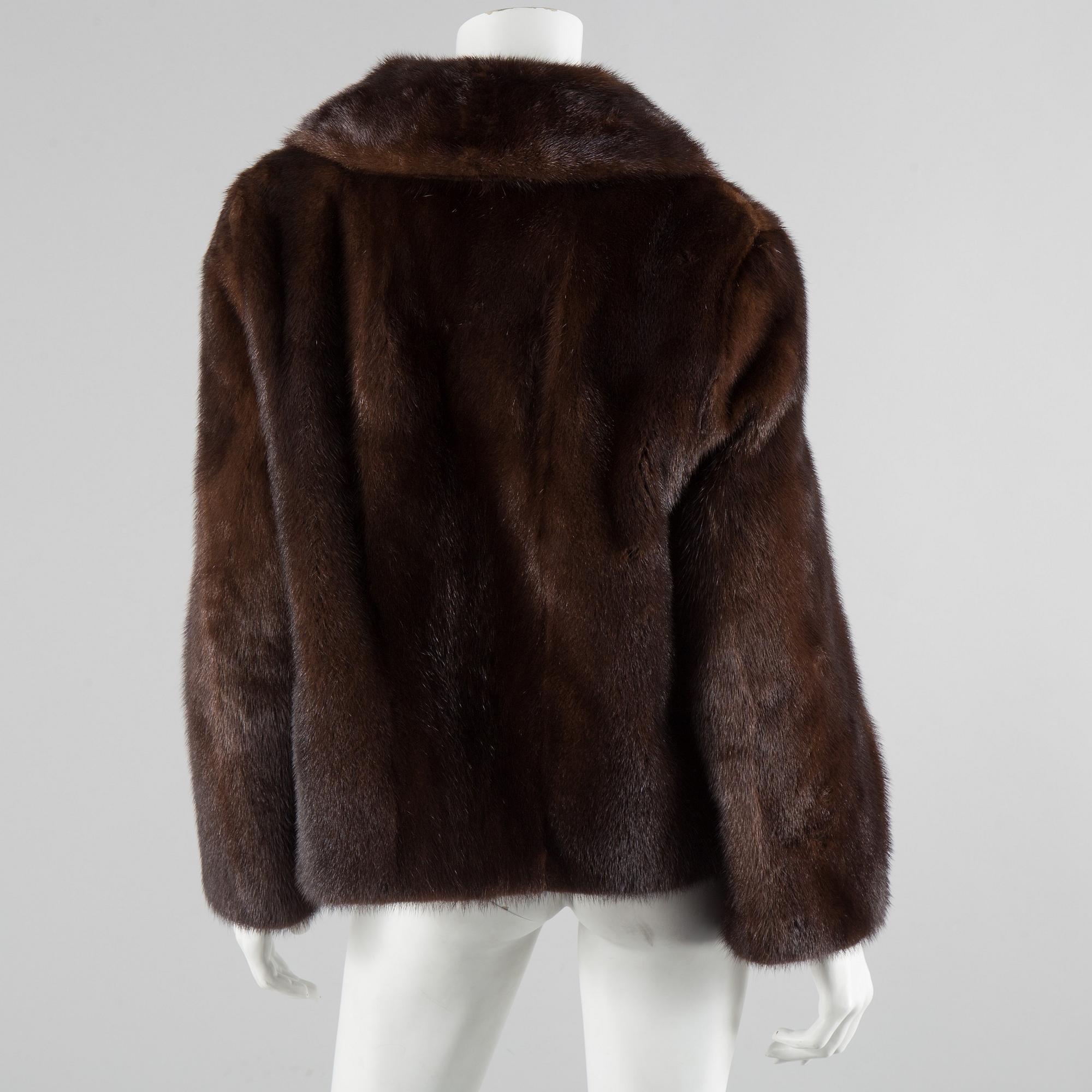 PÄLSJACKA, mink, Havgårds päls, Malmö, omkring 1900-talets mitt.