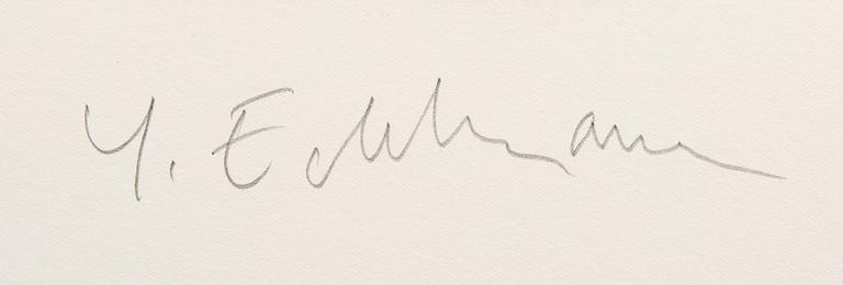 Yrjö Edelmann, a signed color lithograph.