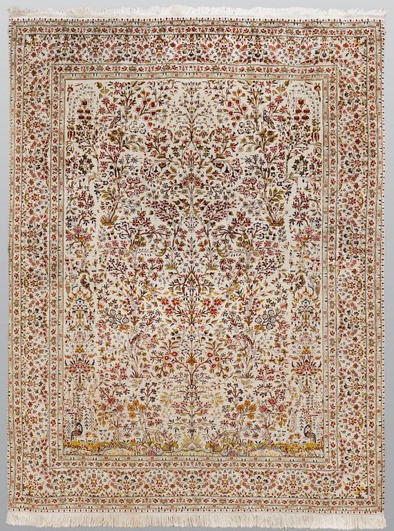 A carpet, Figural Anatolisk Silk, ca 222 x 167 cm.