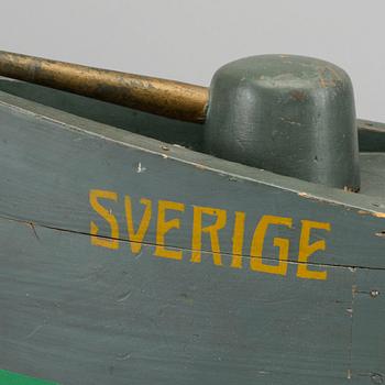 LEKSAKSBÅT, trä, Pansarbåten "Sverige", GEMLA för NK  1930-tal.
