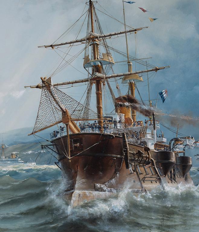 Herman af Sillén, Franska pansarfregatter utanför Cherbourg.