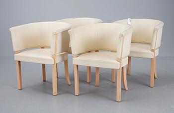 FÅTÖLJER, 4 st, "Riksdagen", design Åke Axelsson för Gärsnäs Möbler AB.