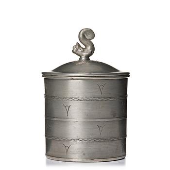 292. Estrid Ericson, a lidded pewter jar, Svenskt Tenn, Stockholm 1925, model A 42.