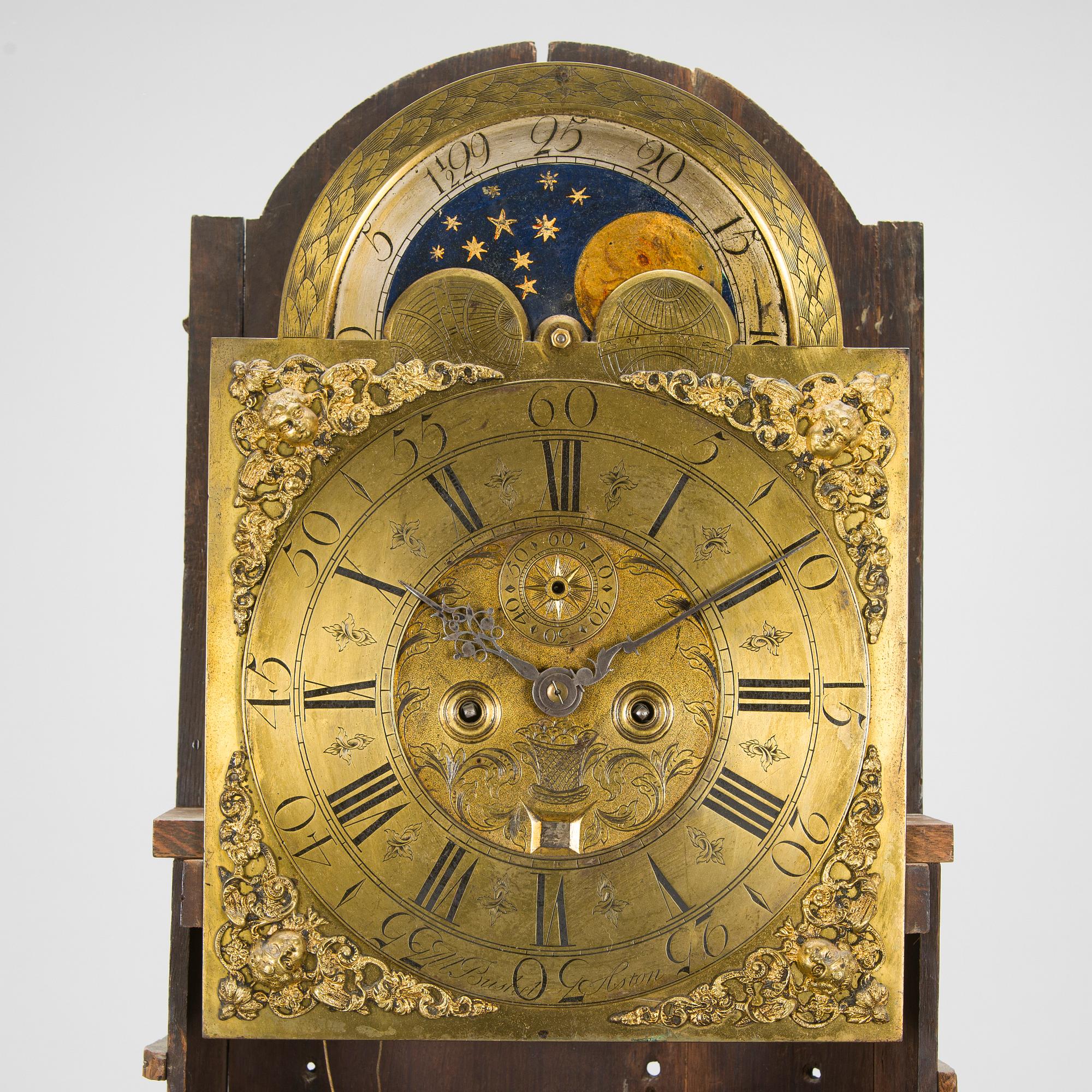 Longcase clock by Matthew Bushel, Aston England.