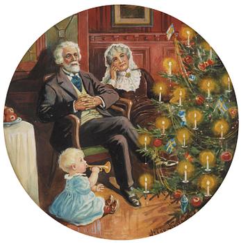 749. Jenny Nyström, In the light of the Christmas tree.
