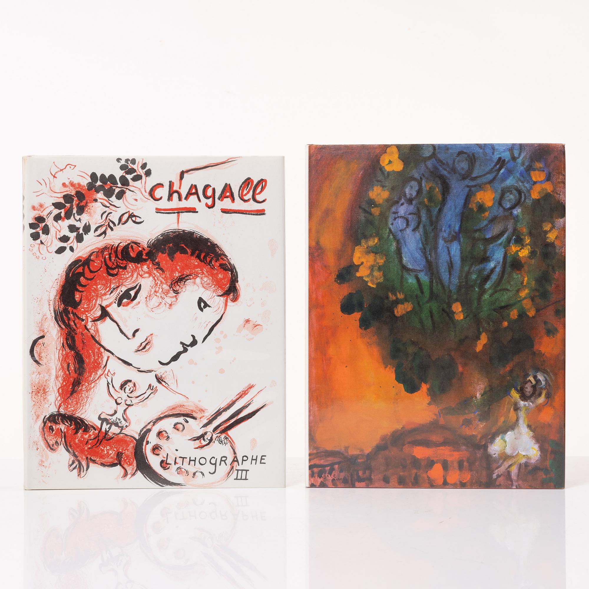 Marc Chagall, Books, 2 pcs, "Chagall - Lithographe III" and "Chagall - The Ceiling of the Opera".