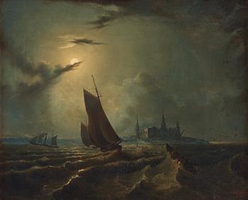 437. Marcus Larsson, Maritime scene from Kronborg castle.