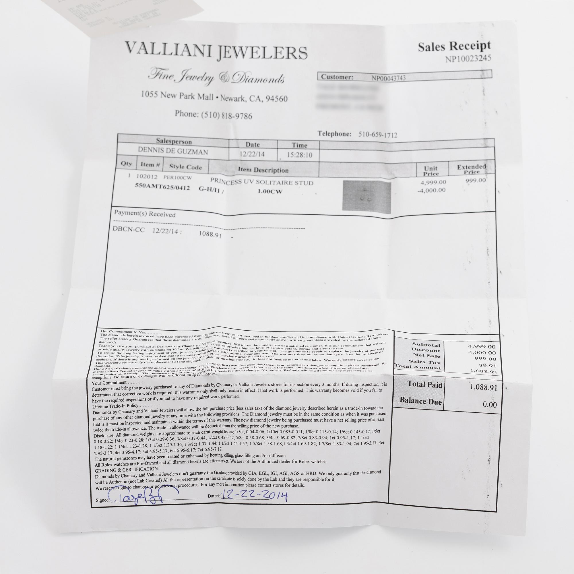 Earrings. a pair, 14K white gold with princess-cut diamonds.