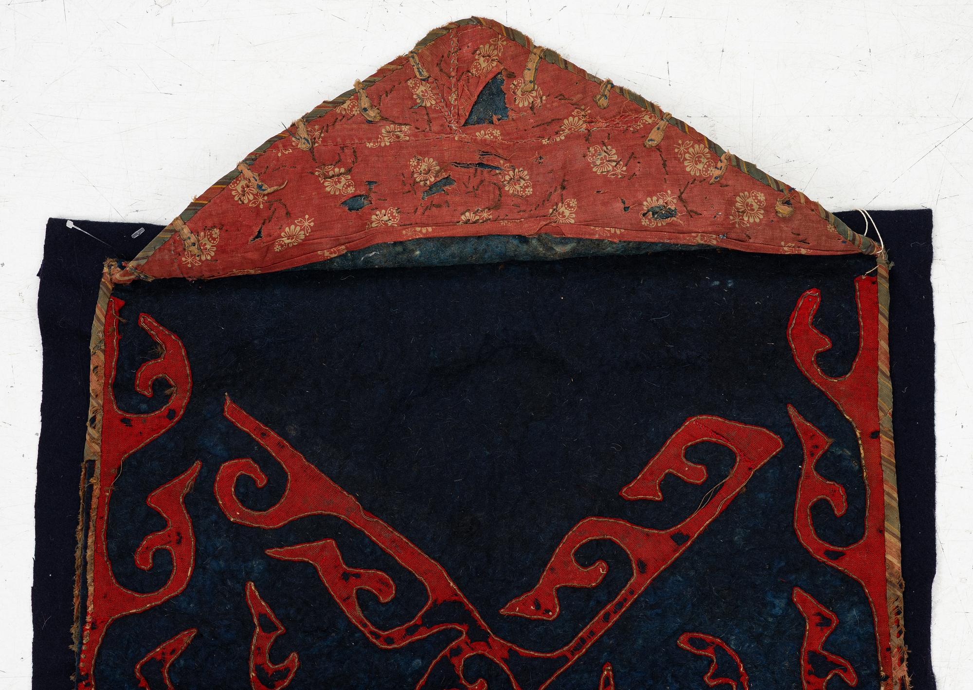 A Kirghiz bag (Bokche), 66 x 64 cm.