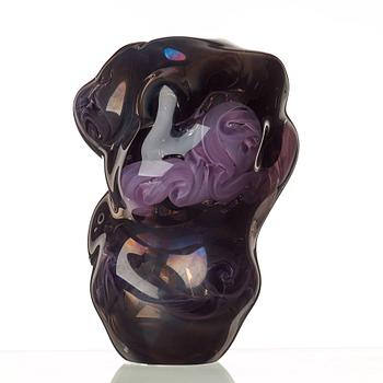 Per B. Sundberg, a unique Per B Sundberg glass vase, Orrefors, Sweden 1998.