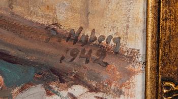 FRANS NYBERG, olja på skiva, signerad och daterad 1942.