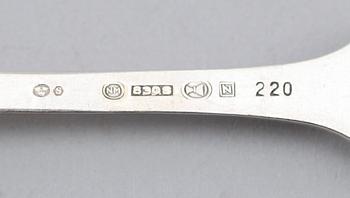 KAFFESKEDAR, 12 st, silver, Norge. Vikt ca 124 g.