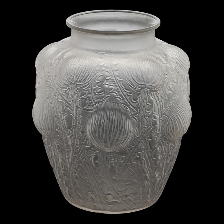 René Lalique, a 'Domrémy' glass vase, 1926.