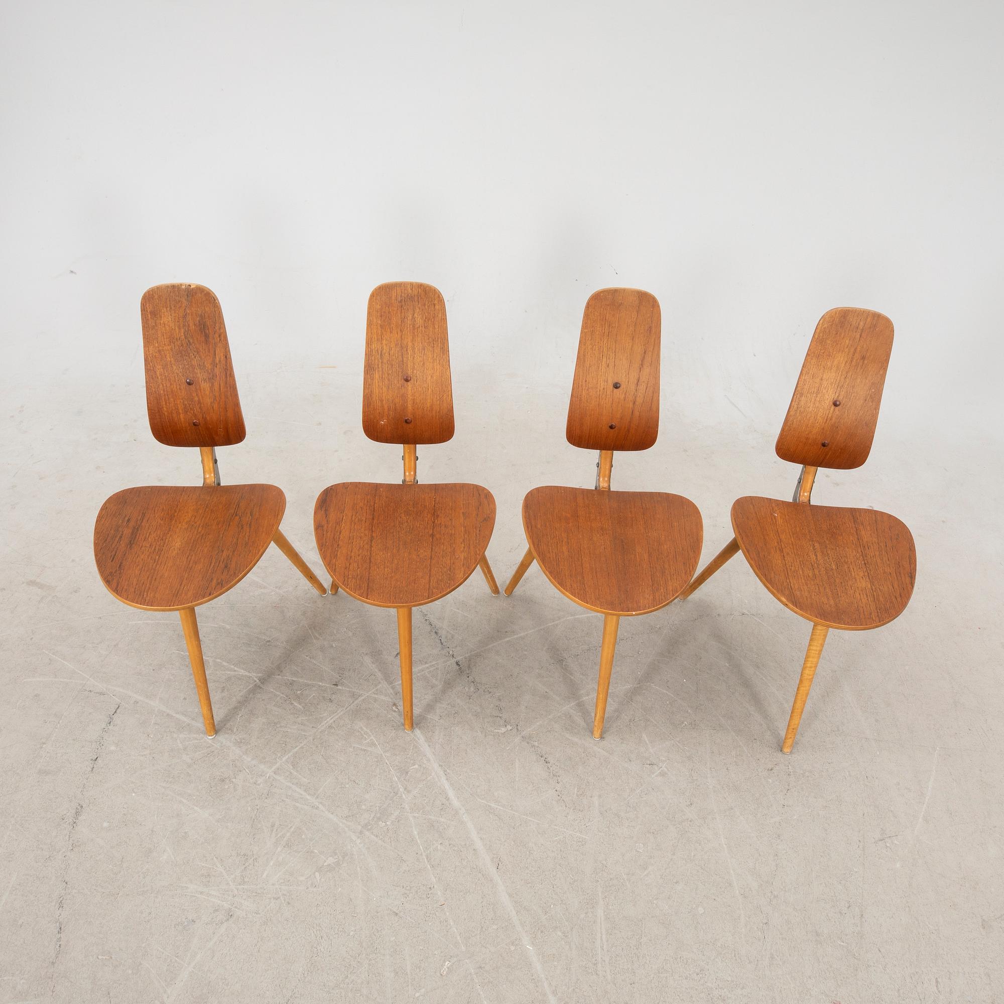Bengt Ruda, chairs 4 pcs, "Grill/Tåga, IKEA, 1958-59.