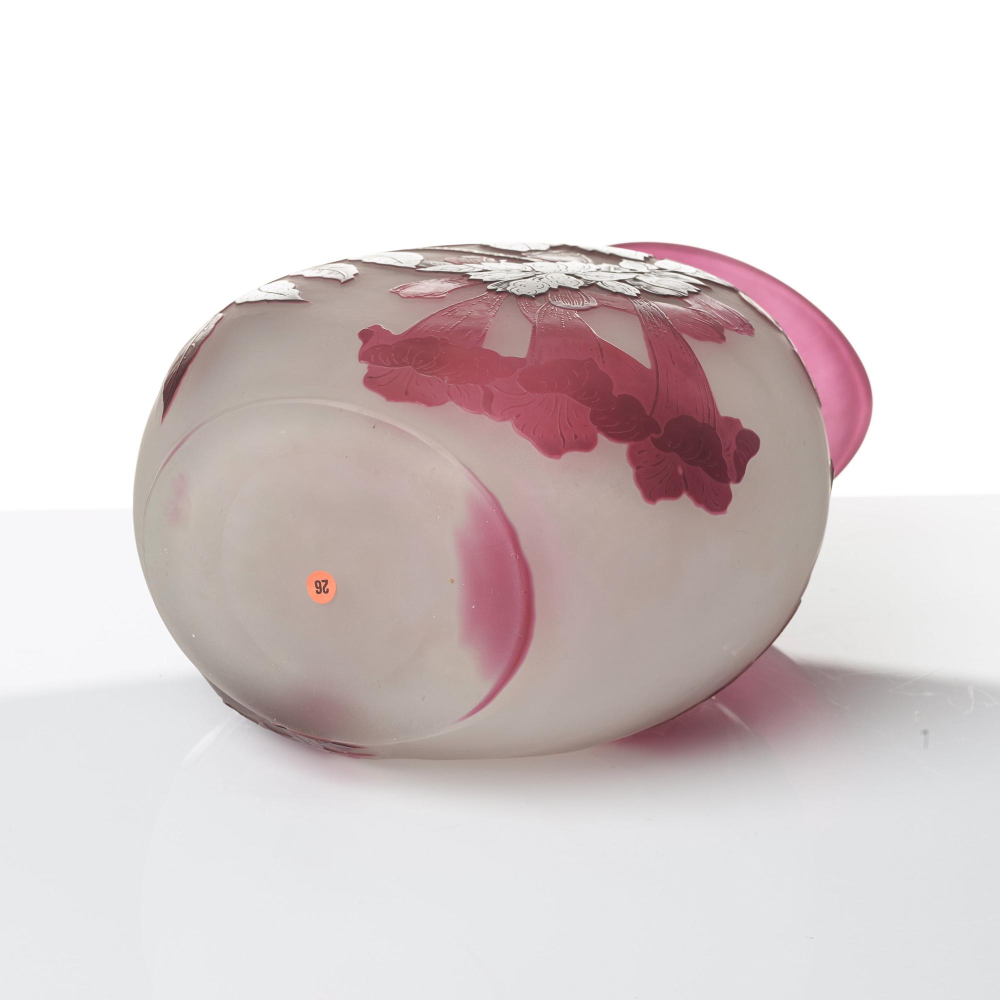 Emile Gallé, an Art Nouveau cameo glass vase, Nancy France.
