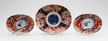 FAT, 3 st, porslin, Imari, Japan, 1800-/1900-tal.