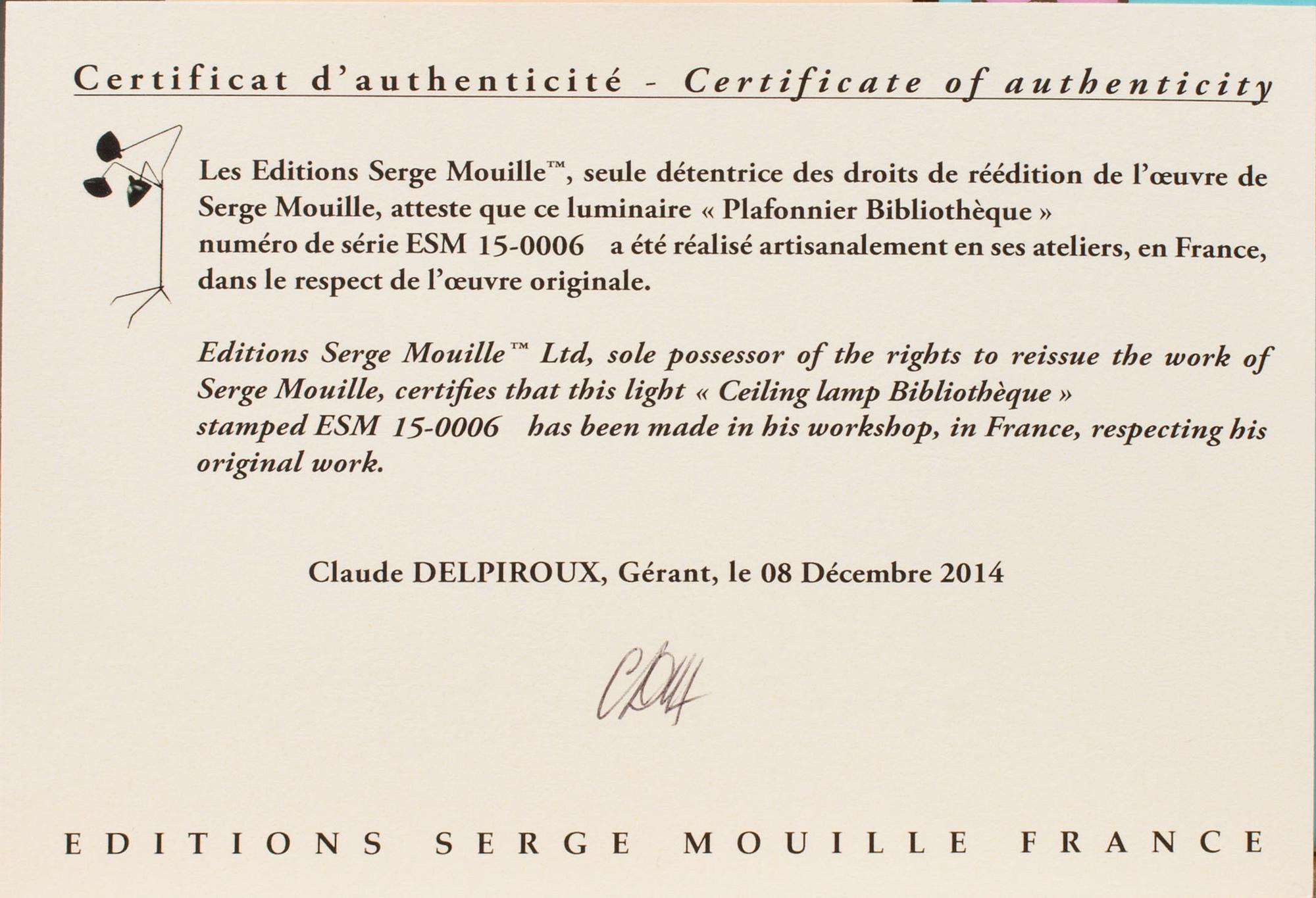 TAKLAMPA, Serge Mouille, Frankrike 2014.