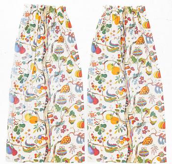 Josef Frank, a pair of 'Vegetable Tree' curtains, Svenskt Tenn.