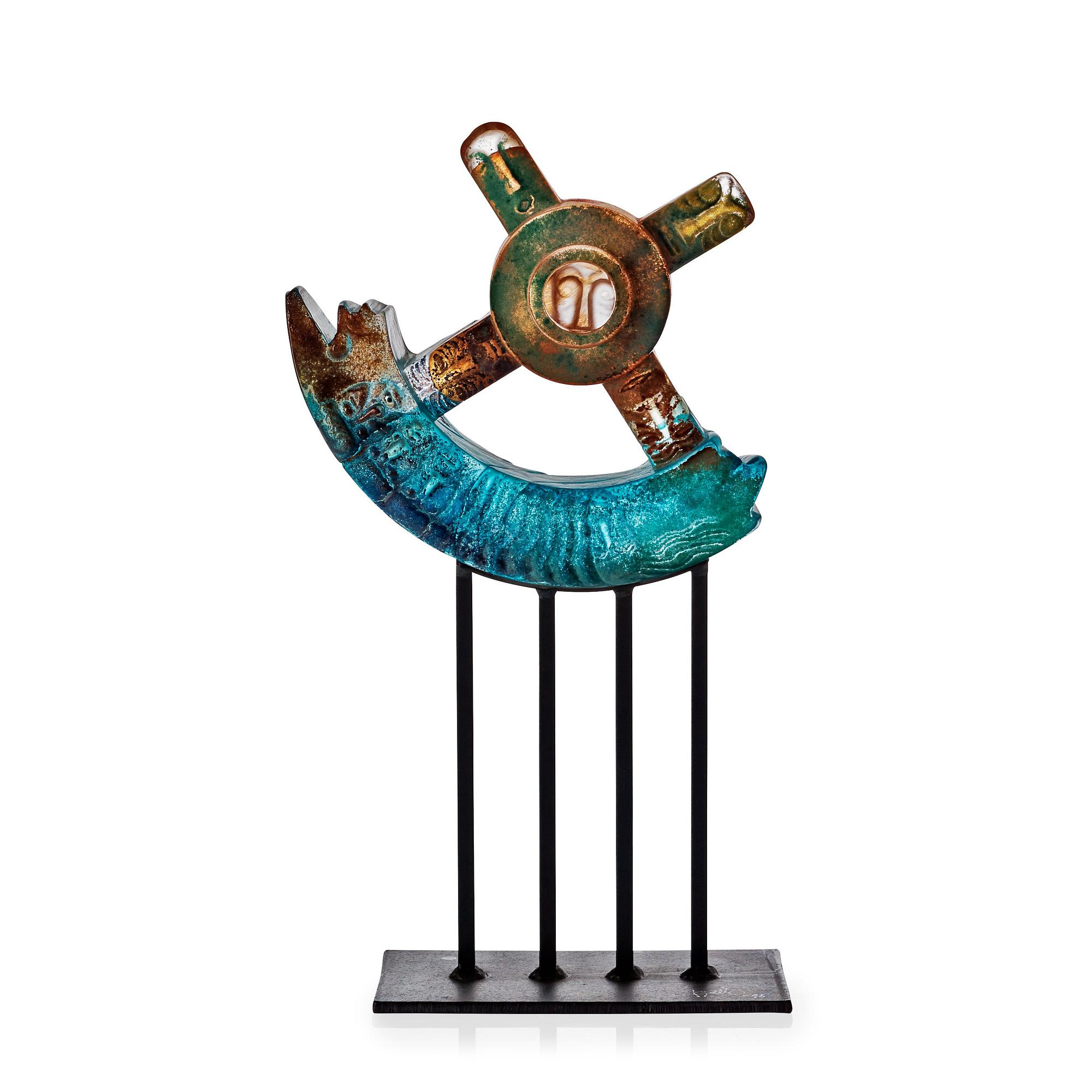 KJELL ENGMAN, skulptur "Chakira", Orrefors 1995, unik.