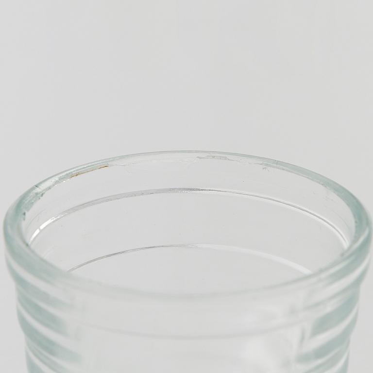 Aino Aalto, A set of 9 1930's-1940's drinking glasses, "Bölgeblick" for Karhula Glassworks, Finland.