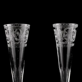 GLAS, ett par, 1800-tal.