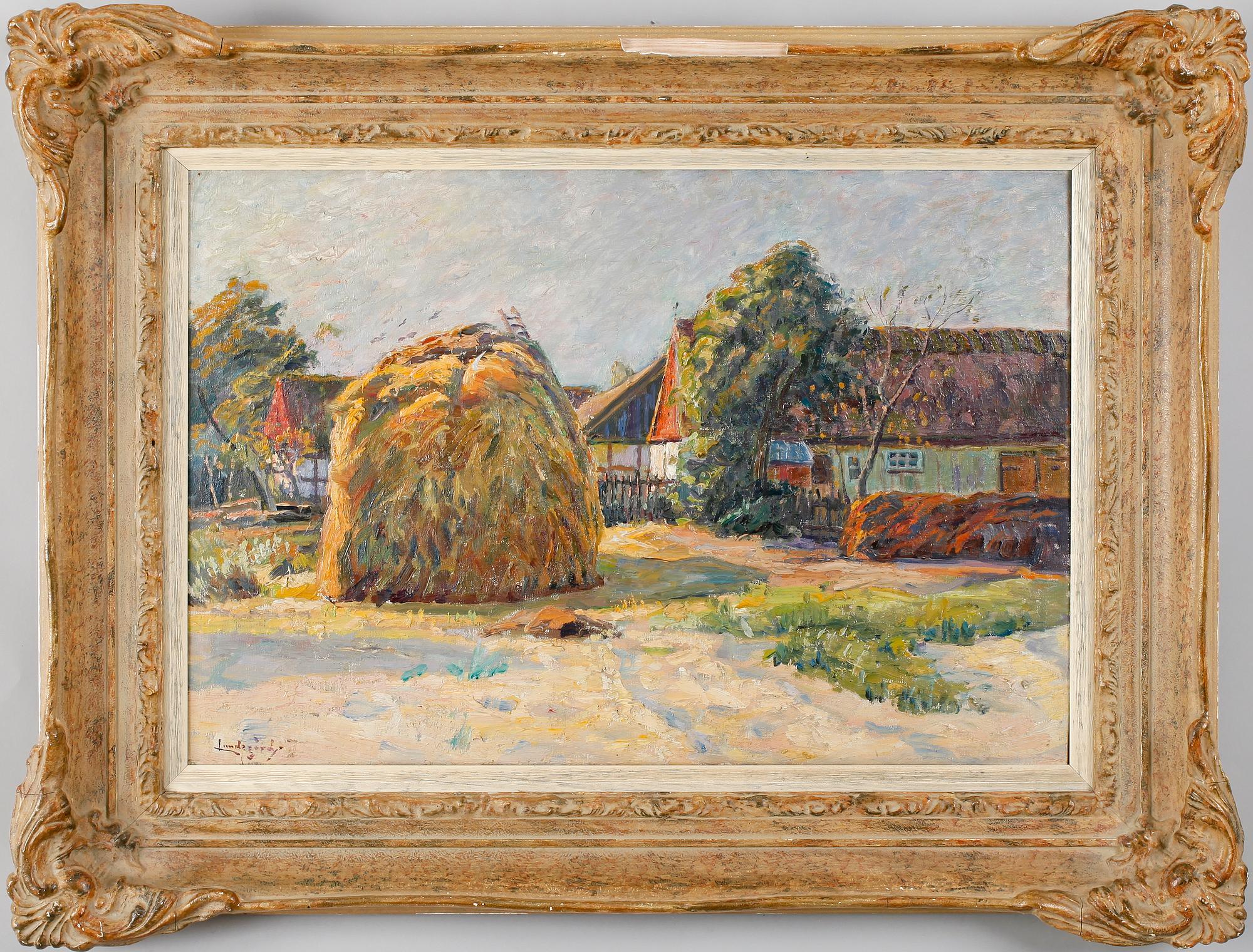 JUSTUS LUNDEGÅRD , olja på duk, signerad Lundegård.