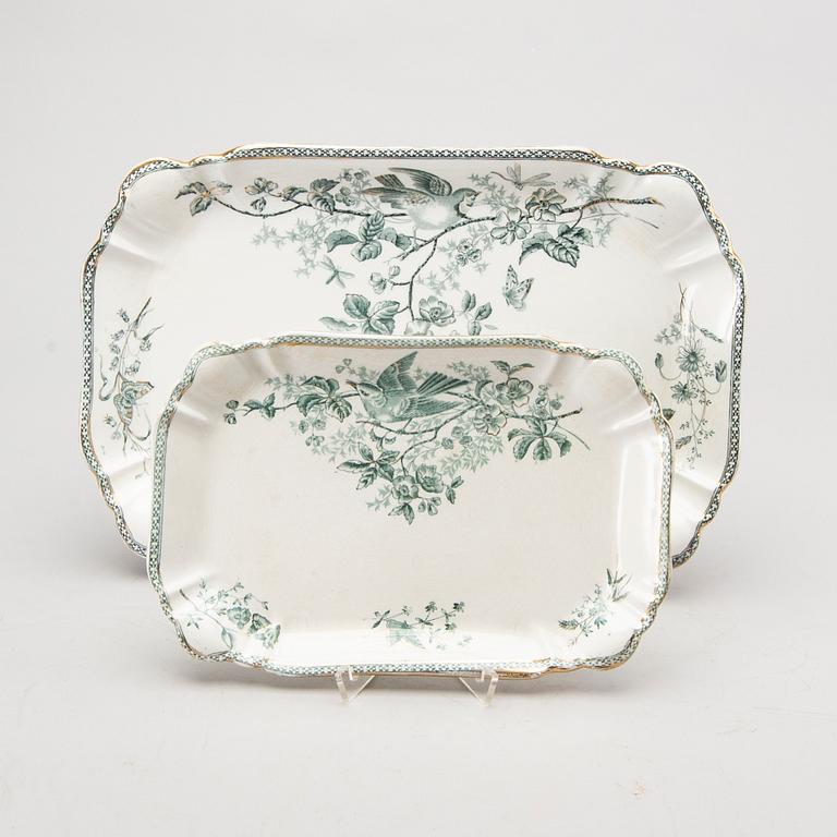 MATSERVIS, 45 delar, flintgods, Växjö Guld, Gustavsberg, omkring år 1900.