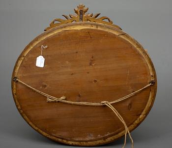 SPEGEL, förgylld och bronserad, 1800-talets slut.