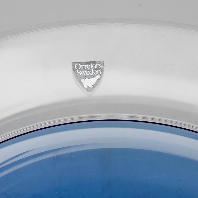 SKÅLAR, 2 st, glas, Orrefors, 1900-tal.