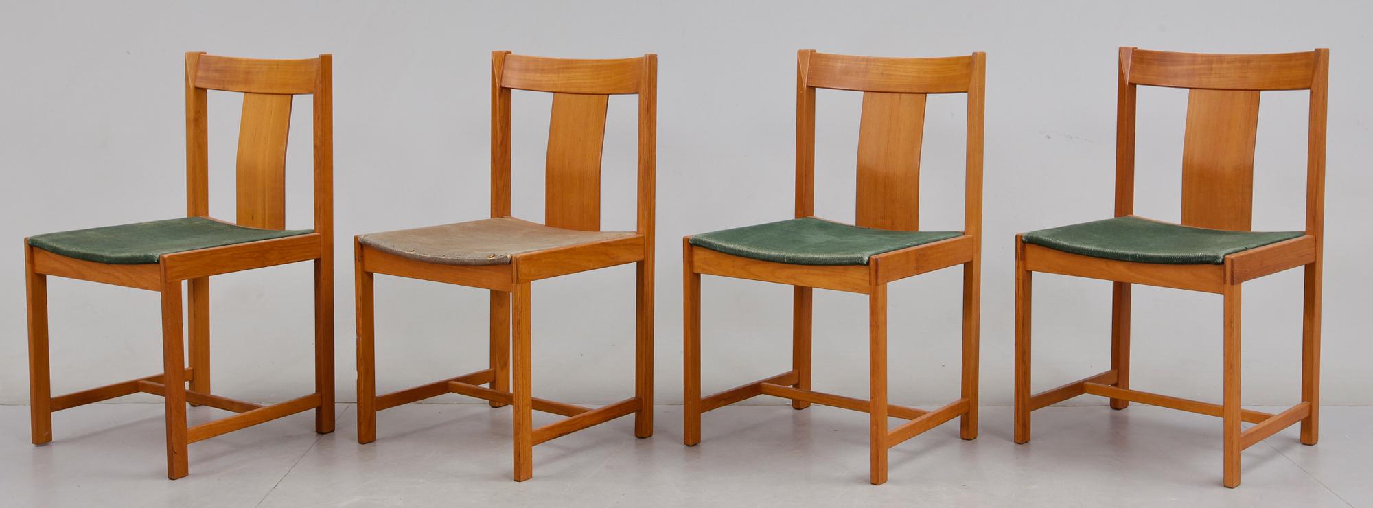 STOLAR, 8 st, ur NK:s Triva-serie, tillverkade vid NK:s verkstäder i Nyköping, 1960-tal.