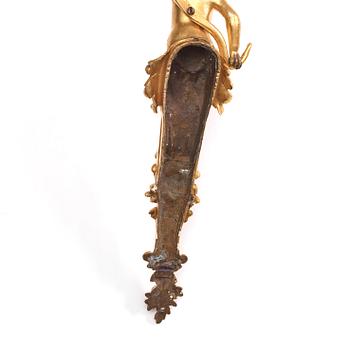 APPLIQUER, för två ljus, ett par, Frankrike, 1700-talets början, Régence.