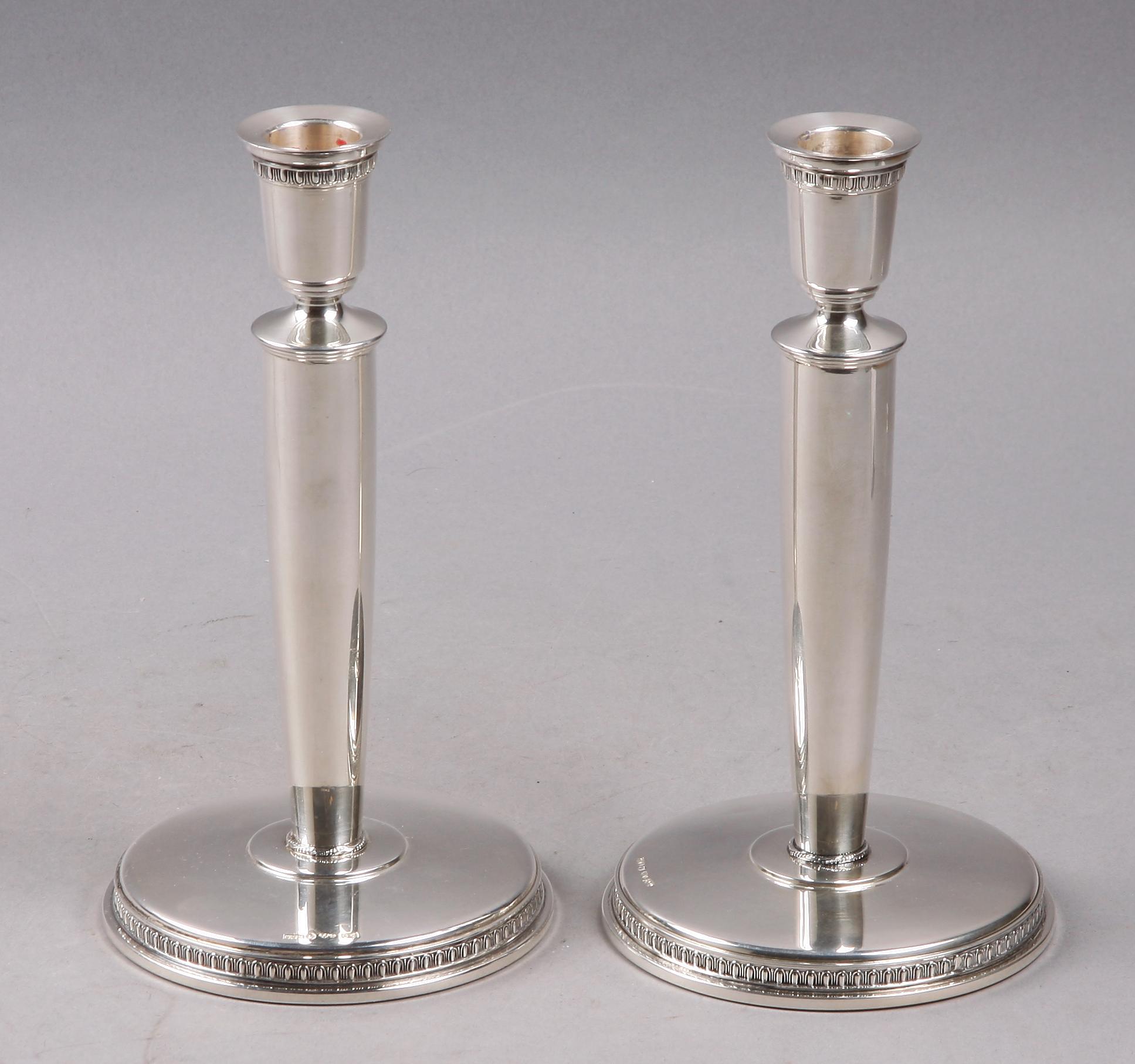 LJUSTAKAR, ett par, silver, GAB 1964. Tot vikt ca 600 gram.