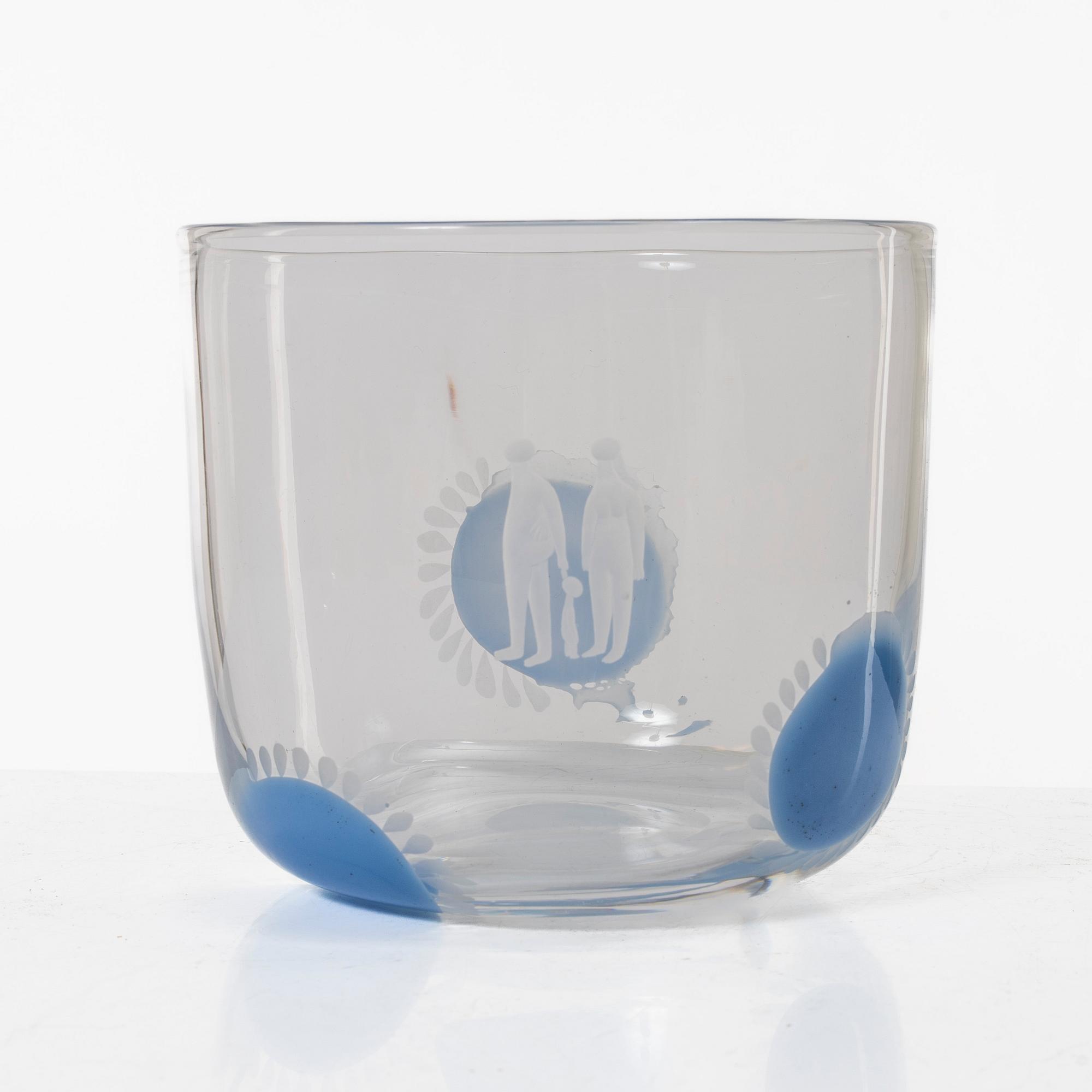 Ingeborg Lundin, a glass bowl, Orrefors, Sweden.