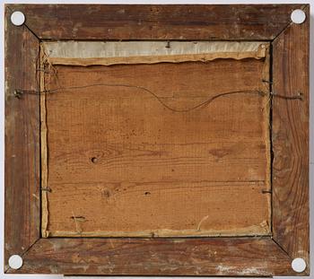 A Swedish Empire giltwood framed silk embroidery, early 19th century.