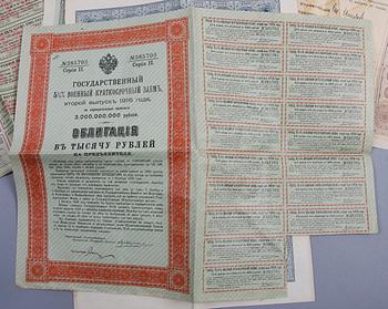 AKTIEBREV, 28 st, Ryssland, 1800-tal.