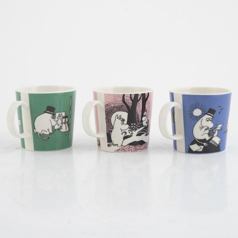 Muminmuggar, 3 st, Moomin Characters, Arabia, Finland.
