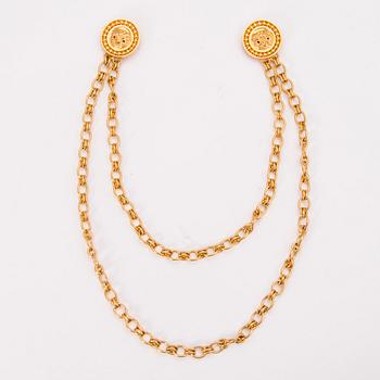 CHANEL, Vintage Double Chain Brooch.