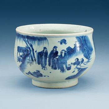 A blue and white deep bowl, Ming dynastin, Chongzhen omkring 1630-1640.